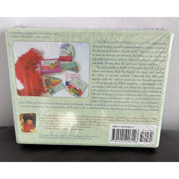 Loretta LaRoche - Wise and Witty Stress Solution Kit: Cards, Books, CD & Boa NEW - Picture 2 of 5